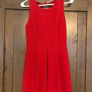 Red Dress with Open Back Bow Details